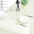 thumbnail image 4 of 2 Packs Satin Tablecloth 102 x 58 Inches Rectangular Table Overlay Cover Bright Silk Tablecloth Smooth Fabric Table Decor for Wedding Banquet Decoration (Ivory), 4 of 7