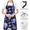 thumbnail image 6 of Lsque flower Skull crystal Waterproof Apron Chef Aprons for Men Heavy Duty Chemical Work Apron Extra Long Grilling Aprons with Adjustable Bib Apron, 6 of 9