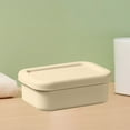 thumbnail image 6 of CuiLiyq Portable Silicone Soap Holder Box with Ventilated Drainage Mat, Soap Box with Lid for Travel Bathroom Storage Outdoor (Beige), 6 of 6