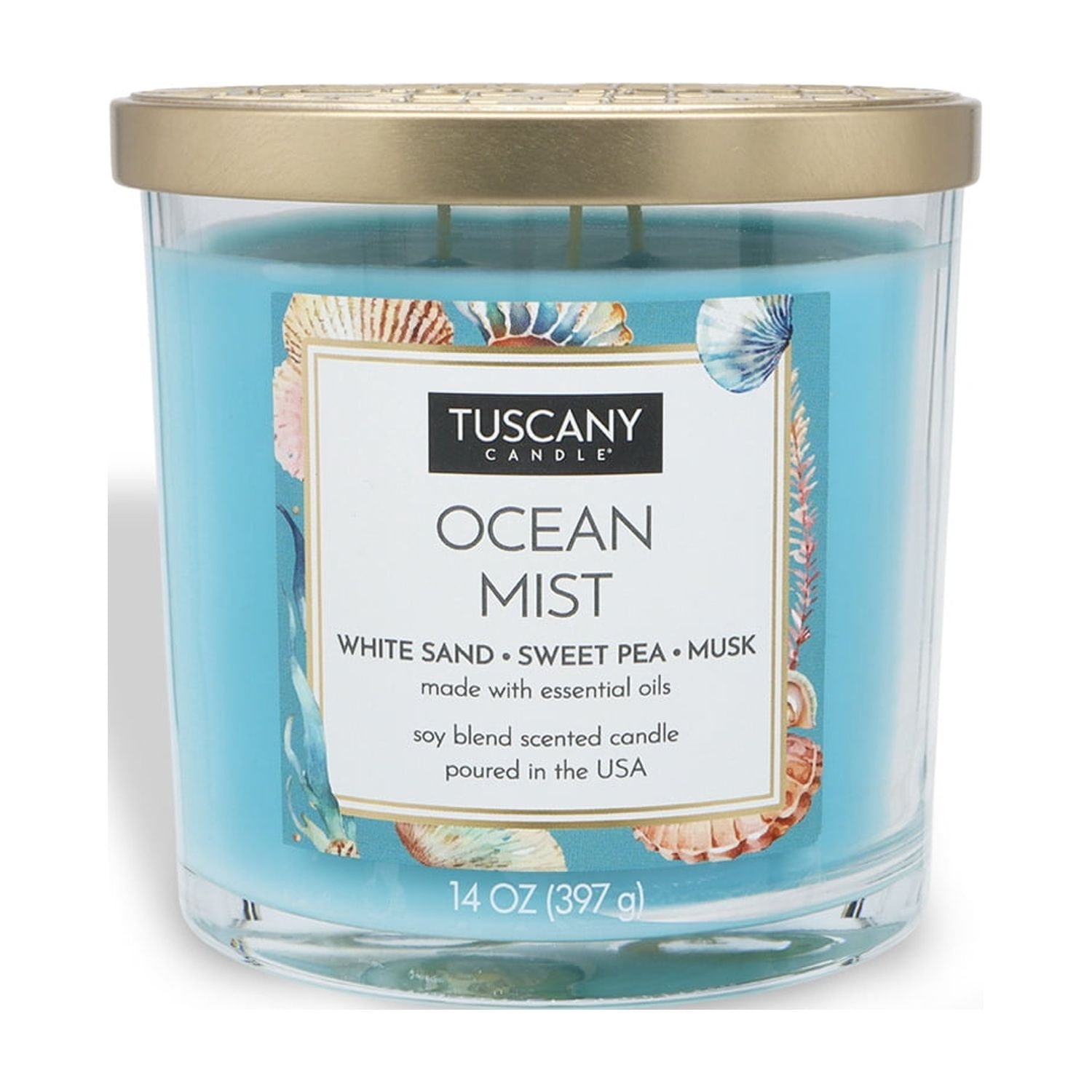 Ocean Mist Long-Lasting Scented Jar Candle (14 oz)