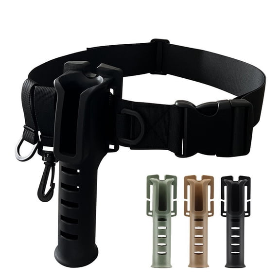 Portable Fishing Rod Holder Belt – Universal Hands-Free Rod Clip for Lure, Surf, Rock & Sea Fishing, Adjustable Waist Mount for Spinning & Casting Rods