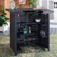 thumbnail image 3 of SAFAVIEH 46" Acacia Wood Patio Bar Table with Weather-Resistant Feature, Black, 3 of 12