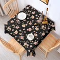 thumbnail image 2 of Pioneer Flower Floral Print Pattern Square Tablecloth, Waterproof Wipeable Spillproof Washable Table Cover for Home Kitchen Party Decor, 60"x60", 2 of 6