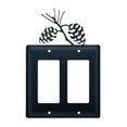thumbnail image 1 of Cône de Pin Double GFI Couvercle Switchplate Noir, 1 of 1