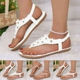 thumbnail image 1 of TrendOFT Womens Sandals Comfortable For Everyday Wear Beach Casual Slip On Breathable Lightweight Thong Flip Flops For Spring Summer Fall Sandale Plateforme Femme WH2 39, 1 of 8