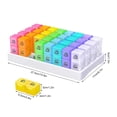 thumbnail image 3 of 1 Medicine Container 32 Compartments Plastic Sealed Portable 1 Month Medicine Storage Box for Daily Use, 3 of 7