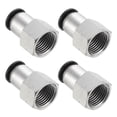 thumbnail image 1 of Unique Bargains 4 Pcs Tube OD 1/2 Pouce à Filetage Femelle NPT 1/2 Pouce pour Connecter les Raccords, 1 of 7