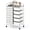 White, variant on Furnibear Rolling Storage Cart 15-Drawer Trolley with Chrome Plated Metal Frame Multi Organizer for Home Office Craft Room Classroom, Transparent