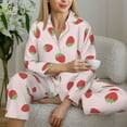 thumbnail image 6 of Sikiie Strawberry Women's Long-Sleeve Shirt and Full-Length Bottom Pajama Set (s-xxl)-Medium, 6 of 7