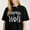 Black-2, variant on Women's Mama Wolf with Paw Print Graphic T-Shirt S-4XL Mother's Day Gift