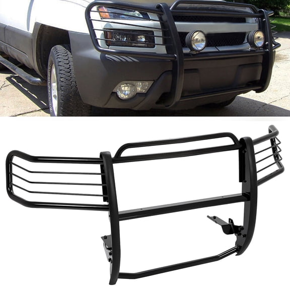 For Tahoe Avalanche Suburban 1500 2007-14 Grille Guard Steel Bumper Brush Guard