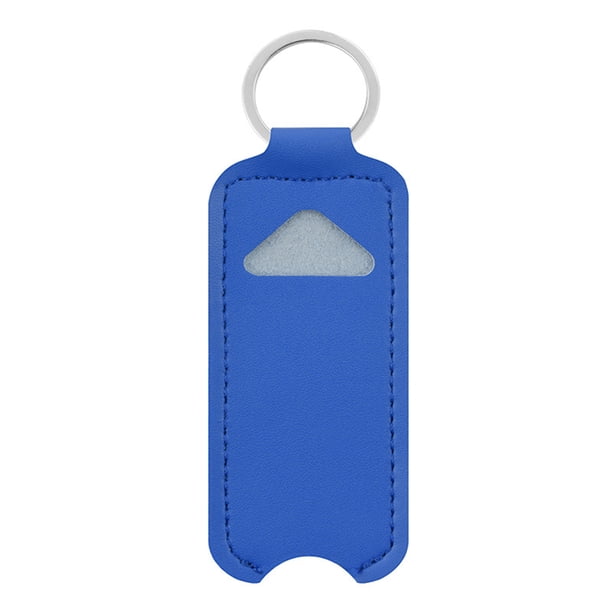 Bolsa de almacenamiento de lápiz labial, pequeña bolsa portátil para bálsamo labial con llavero, práctico estuche de transporte para lápiz labial para exteriores.