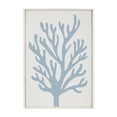 thumbnail image 2 of Kate and Laurel Sylvie Abstract Coral Ocean Blue Framed Canvas Wall Art by The Creative Bunch Studio, 23x33 White, Simple Modern Ocean Beach Wall Décor Art, 2 of 6