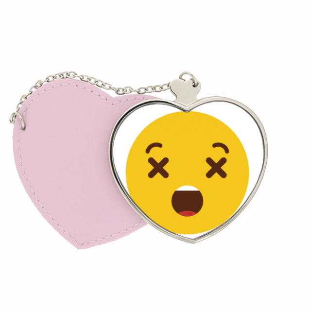 confundir amarillo lindo hermoso patron de chat en linea ilustración Bolsa de viaje Mirror maquillaje corazón rosa