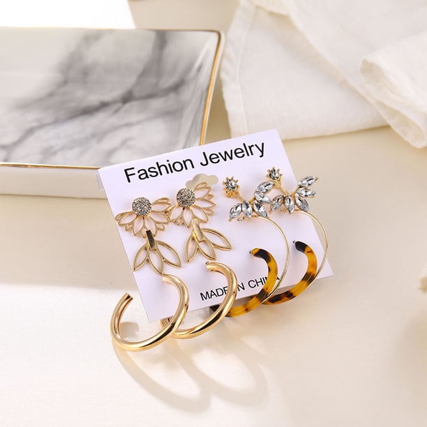36 Pairs Gold Hoop Earrings Set for Women Multipack, Boho Fashion Statem… 36 Pairs Gold Hoop Earrings Set for Women Multipack Boho  main image 2