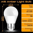 thumbnail image 2 of E26 1800K Amber Warm Sleep Light Bulb, 40W Equivalent, Blue Light Blocking, 3W Mood Soothing Night Bulb, Non-Dimmable, 2 Pack, 2 of 7