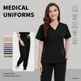 thumbnail image 2 of VIAOLI Women's Scrubs Set - Stretchy Medical Uniform with Pockets, for Nurses & Doctors, S-XXL, Multi-Color, 2 of 6