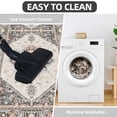 thumbnail image 4 of 2'x8' Vintage Area Rugs, Soft Washable Distressed Thin Rugs for Kitchen Bedroom, Non-Slip Foldable Indoor Carpet,Khaki, 4 of 5