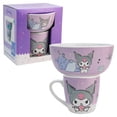 thumbnail image 1 of Set Desayuno Individual, Vajilla Porcelana 2 Piezas, Diseño Kuromi Sanrio con Caja de Regalo, 1 of 6