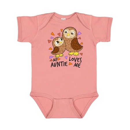 

Inktastic My Auntie Loves Me- cute owl family Gift Baby Boy or Baby Girl Bodysuit