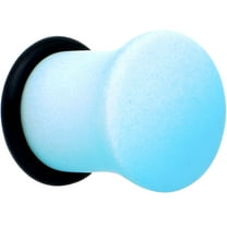 Body Candy Womens 2Pc 0G Ear Plugs White Blue Ombre Matte Acrylic Single Flare Ear Plug Gauges Set of 2