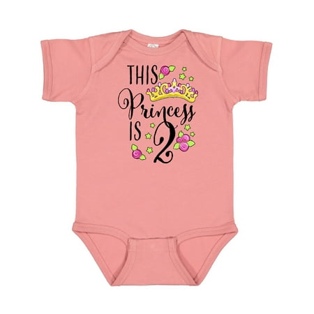 

Inktastic This Princess is Two- second birthday Gift Baby Girl Bodysuit