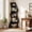 Black, variant on Demi Bonn 5-Tier Corner Bookcase, Wood Bookshelf Storage Organizer, 70" Tall Display Standing Shelf Unit for Bedroom, Living Room, White