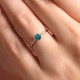 thumbnail image 5 of Gem Stone King 10K Yellow Gold London Blue Topaz and White Lab Grown Diamond Engagement Ring for Women (0.38 Cttw, Round 4MM, Gemstone November Birthstone, Size 7), 5 of 5