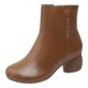 thumbnail image 1 of NECHOLOGY Botas Mujer Zapatos Botines de mujer Botas de tobillo para mujer Nuevo patrón Color sólido Simple y de moda Aislamiento engrosado Otoño e invierno Cremallera Punta redonda Cómodo (Brown 7), 1 of 7