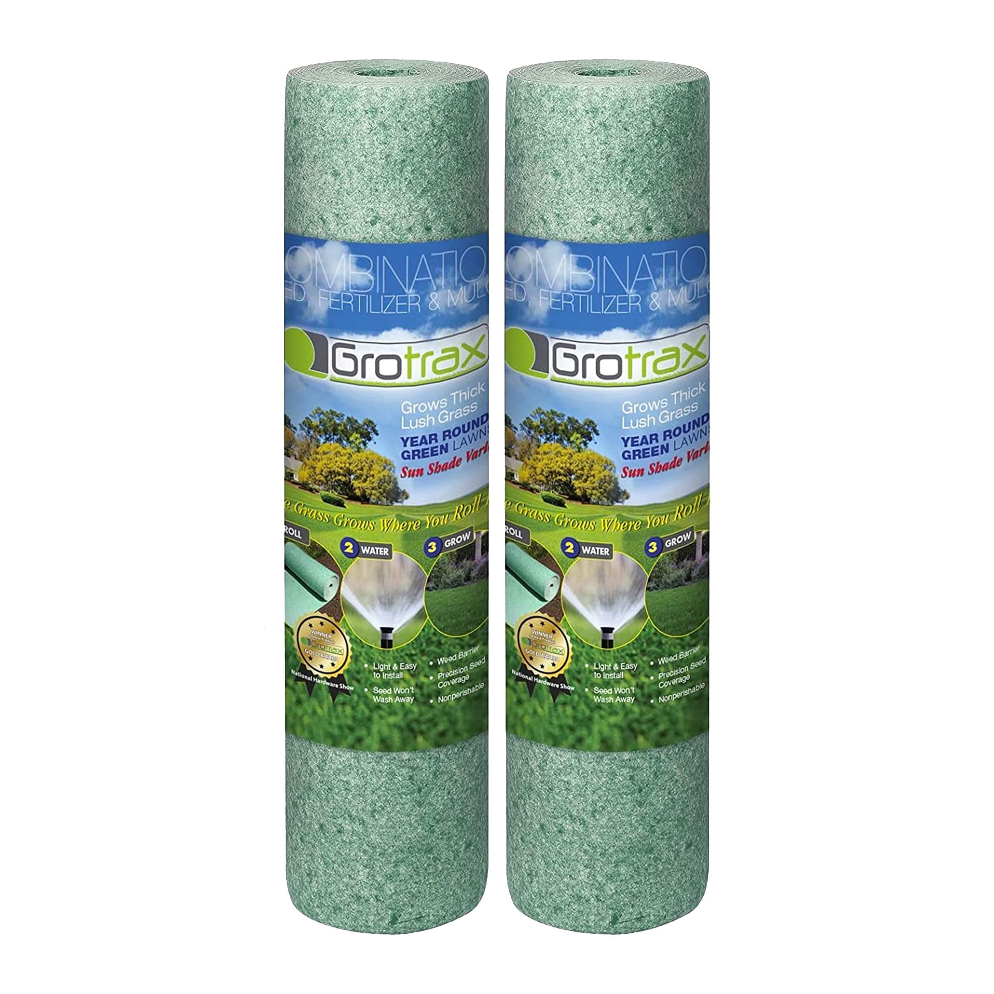 Grotrax Biodegradable 110 Sq Ft Big Roll Year Round Grass Seed Mat