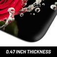 thumbnail image 3 of Red Rose Flower Kitchen Rugs,Black Anti Fatigue Mats for Kitchen Floor Cushioned,Non Slip Waterproof Memory Foam Mat for Bedroom,Office,Bathroom,Sink 17.3 * 29 Inches, 3 of 6