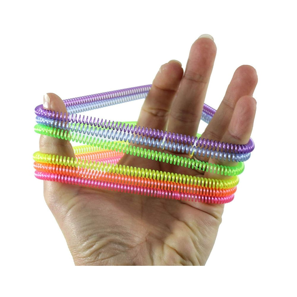 Curious Minds Busy 12 Bright Spring Coil Fidget Bracelets Sensory