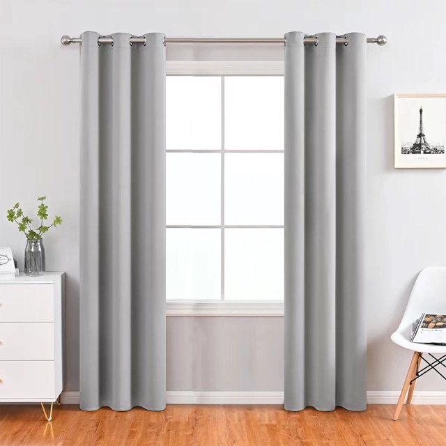 Kbndieu Polyester Solid Color Curtain Fabrics Curtains Curtain Panel Pair 39 Inch W X 78 Inch L Curtain Set Stacking Elegant Curtains for Bedroom Curtains Round Hole Curtains Home Essentials