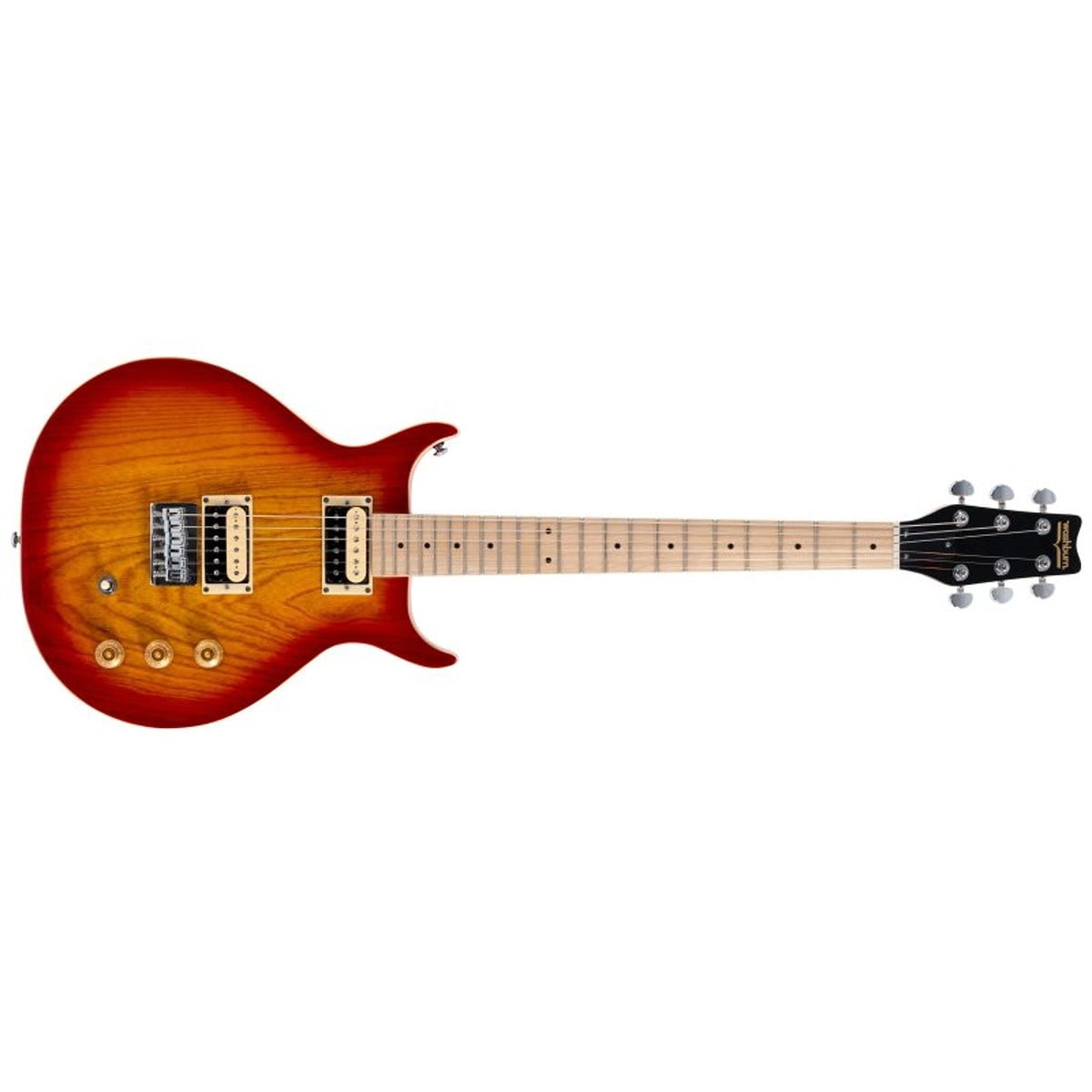Hamer SATFW-DCB-D-U Dark Cherry Burst Double Cut Electric Guitar