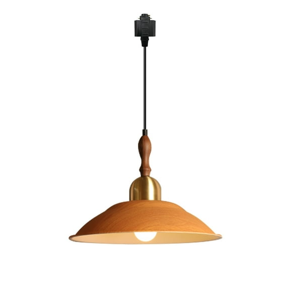 Kiven 1-Light H-Type track lighting pendants,Modern h track pendant lights,Decorative Track Lighting Fixture for Kitchen Island Hallway,Yellow Iron Lampshade