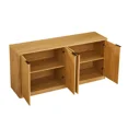 thumbnail image 5 of Aukfa 59" Modern Sideboard Cabinet, Wood Storage Credenza & TV Cabinet with 6 Fluted Doors for Living Room/Dining Room,Natural, 5 of 8