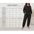 thumbnail image 5 of Cueply Womens Plus Size Pajama Set Long Sleeve Pjs for Women Soft Sleepwear Loungewear Nightwear With Pockets, 5 of 7