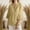 A459 Yellow, variant on Xdegoge Linen Blouse for Women Henley V Neck Three Quarter Bell Sleeve Professional Work Office Dressy Vibe Regular Fit Solid Pintuck Pleated Front Design Smooth Flowy Fabric Summer Spring Tops