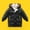 Black, variant on Luogg Children's Down Jacket Children's Winter Hooded Padded Jacket Medium Long Padded Jacket For Boys And Girls Childrens Snowsuit Size 3-4 Years