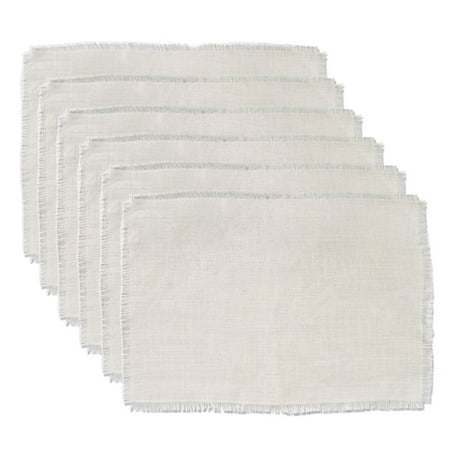 - DII Jute/Burlap Placemat, Set of 6, Off White - Perfect for Fall, Thanksgiving, Dinner Parties, Weddings, Showers and Everyday Use