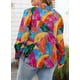 thumbnail image 4 of Blusa Eytino para mujer, talla grande, cuello en V, manga larga, multicolor, 4 of 6