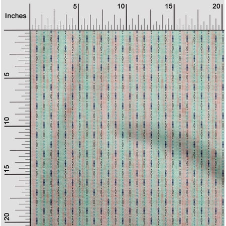 oneOone Cotton Cambric Light Mint Green Fabric Stripe Geometric Craft Projects Decor Fabric Printed By The Yard 42 Inch Wide