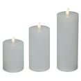 thumbnail image 6 of Northlight LED Solid Flameless Flickering Wax Pillar Candles - 8" - White - Set of 3, 6 of 7