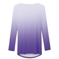 thumbnail image 5 of Wiyuqeen Womens Long Shirts to Wear with Leggings Plus Size Casual Sweatshirts Crewneck Lightweight Tops Gradient Color T Shirts Clothes, 5 of 6