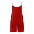 thumbnail image 3 of Hvot&aat Womens Fashion Summer Suspender Jumpsuit Sleeveless Spaghetti Strap Romper Loose Vacation Beach Shorts, 3 of 4