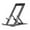 Gray, variant on Portable Foldable Aluminum Alloy Phone Stand - Adjustable Lazy Desktop Stand, Non- Rubber Pads, Compatible with Smartphones & Tablets,Black