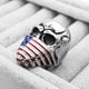 thumbnail image 1 of Anillos de material acero Inoxidable de Americana Cráneo Punk Joyas para Hombres Plata de Halloween Hugo  Anillo de la cabeza del cráneo, 1 of 10