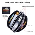 thumbnail image 3 of HAWEE Large Capacity Wristlet Wallet for Women Leopard Printed Nylon Water-resistant Handbag Clutch Purse with 3 Zipper Compartments Lightweight & Durable for Travel/ Shopping/ Everyday Use, 3 of 6