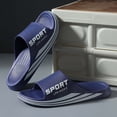 thumbnail image 2 of Mens Slippers,Men Slide Slippers Versatile Comfort Casual Footwear for Indoor Outdoor Daily Leisure Wear,Slippers for Men,Dark Blue,8, 2 of 4