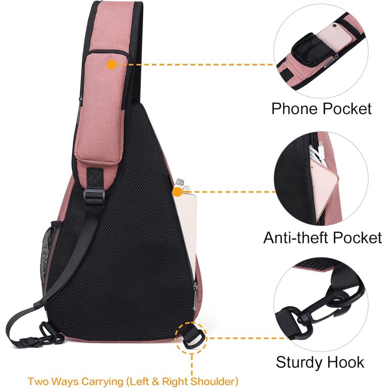 Mosiso Sling Hiking Backpack,Travel Daypack Fan-shaped Rope  display picture 1